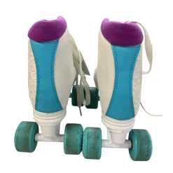 Used RollerDerby QUAD SKATES Junior Roller Quad Skates White Junior 05