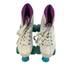 Used RollerDerby QUAD SKATES Junior Roller Quad Skates White Junior 05