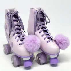 Used RUTHFOT Senior Roller Quad Skates Purple Senior 6.5