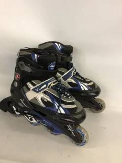 Used Schwinn ADJUSTABLE SKATES 5-8 Junior Rec Fitness Skates Black Adjustable