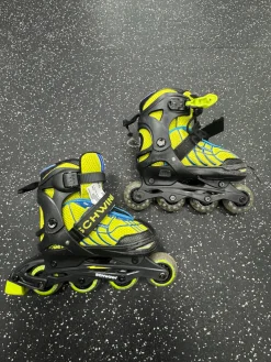 Used Schwinn Child Aggressive Skates Yellow Adjustable