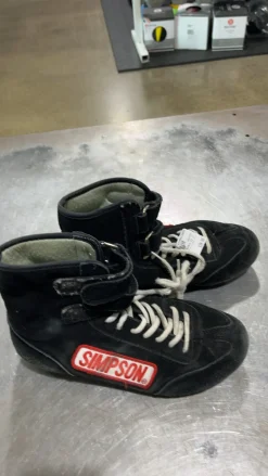 Used SIMPSON RACING SHOES SZ 7 Mens Boots Black Senior 7