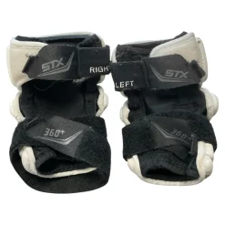 Used STX 360+ ELBOWS Lacrosse Arm Pads/Guards White Senior