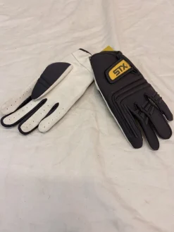 Used STX BREEZE Lacrosse Gloves Womens Grey MD