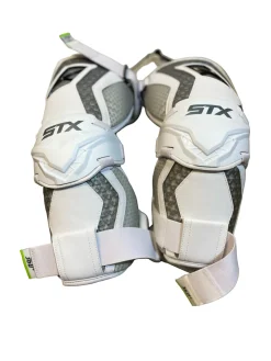 Used STX CELL IV Lacrosse Arm Pads/Guards White MD