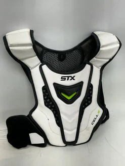 Used STX CELL IV Lacrosse Shoulder Pads White LG