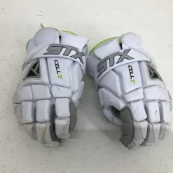 Used STX CELL V JR MD LAX GLOVES Lacrosse Gloves Junior White MD