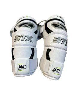 Used STX CELL V Lacrosse Arm Pads/Guards White MD