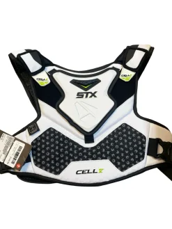Used STX CELL V Lacrosse Shoulder Pads White XL