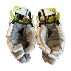 Used STX Cell VI Lacrosse Gloves Mens White LG