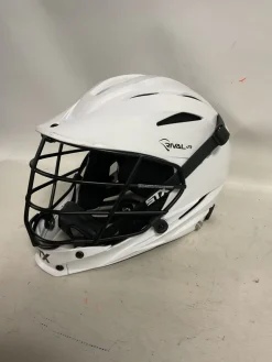 Used STX RIVAL JR Lacrosse Helmet White One Size