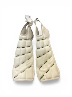 Used STX SHIN GUARDS Lacrosse Shin Guards White MD