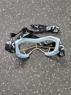 Used STX 4SIGHT PLUS Lacrosse Facial Protect Sky Blue Senior
