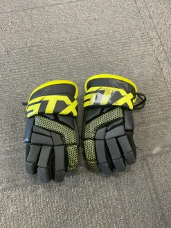 Used STX STALLION 100 Lacrosse Gloves Junior Black 8"