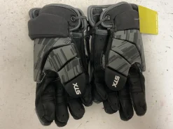 Used STX STALLION 75 Lacrosse Gloves Mens Black And Grey LG