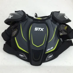Used STX STALLION 200+ MD SHOULDER PADS Lacrosse Shoulder Pads Black MD