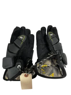 Used STX STALLION Lacrosse Gloves Junior Black 16"