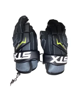 Used STX STALLION Lacrosse Gloves Junior Black SM