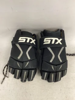 Used STX STINGER Lacrosse Gloves Junior Black 12"
