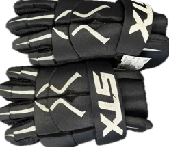 Used STX STINGER Lacrosse Gloves Junior Black 12