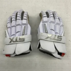 Used STX SURGEON DFLKT Lacrosse Gloves Mens White MD