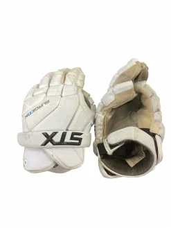 Used STX SURGEON Lacrosse Gloves Mens White MD
