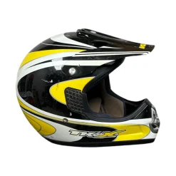 Used TK-X Adult Motocross Helmet Yellow XL
