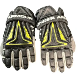 Used Under Armour 10 IN UNDER ARMOR GLOVES Lacrosse Gloves Junior Black 10"