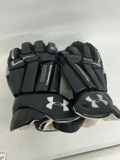 Used Under Armour COMMAND PRO Lacrosse Gloves Mens Black 13 1/2