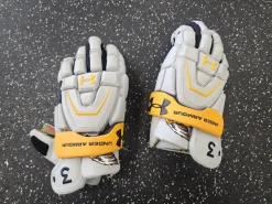 Used Under Armour GLOVES Lacrosse Gloves Mens Grey 13"