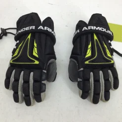 Used Under Armour JUNIOR SM LACROSSE GLOVES Lacrosse Gloves Junior Black SM