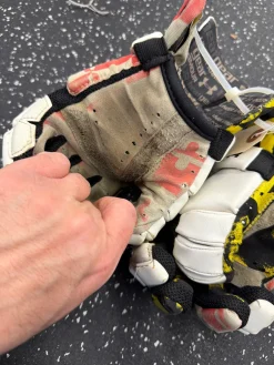 Used Under Armour Lacrosse Gloves Junior Red SM