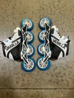 Used VANILLA FLASH SPEED INLINES Racing Inline Skates White Senior 6