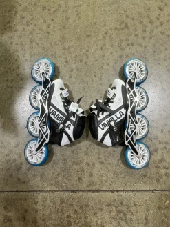 Used VANILLA FLASH SPEED INLINES Racing Inline Skates White Senior 6