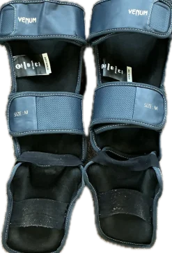Used Venum Martial Arts Shin Pads Navy Blue MD