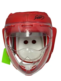 Used WACOKU Full Face Martial Arts Head Gear Red