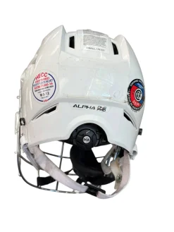Used Warrior ALPHA ONE PRO Lacrosse Helmet White SM