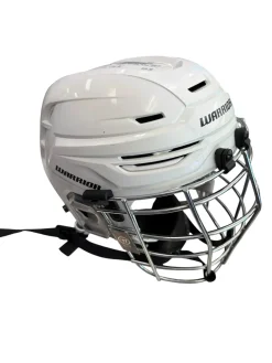 Used Warrior ALPHA ONE PRO Lacrosse Helmet White SM