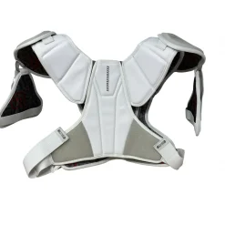 Used Warrior BURN DEMO Lacrosse Shoulder Pads White Adult LG
