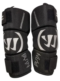 Used Warrior BURN NEXT Lacrosse Arm Pads/Guards Black SM