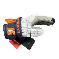 Used Warrior EVO 5 Lacrosse Gloves Mens White MD - NEW WITH TAGS