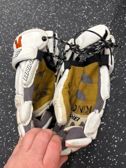 Used Warrior KING 3 Lacrosse Gloves Mens White LG
