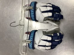 Used Warrior NEMESIS GOALIE Lacrosse Gloves Mens Navy Blue MD
