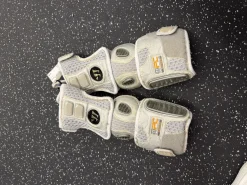 Used Warrior PC Lacrosse Arm Pads/Guards Grey LG