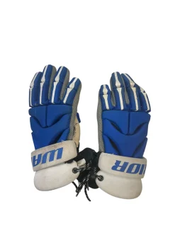 Used Warrior RABIL NEXT Lacrosse Gloves Junior Royal Blue 12"