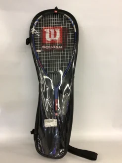 Used Wilson T9303 Adult Squash Racquet Navy Blue 3 3/8"