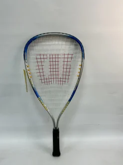Used Wilson XPRESS Adult Squash Racquet Grey And Royal Blue 3 3/8