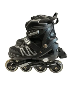 Used WOOLITIME ADJ 2-5 Junior Rec Fitness Skates Black Adjustable