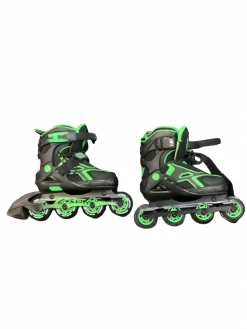 Used ZPM ADJ Junior Roller Quad Skates Black Adjustable