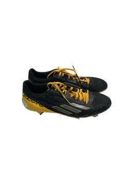 Used Adidas ADIZERO METAL BB CLEATS BB/SB Cleats Black And Gold Senior 9.5
